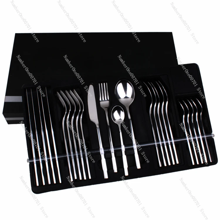 Original 304 stainless steel western tableware 24-piece set steak knife fork spoon