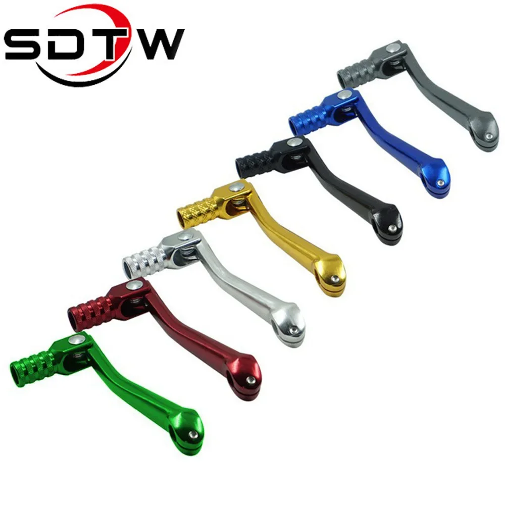 SDTW CNC Universal 10-11mm Motorcycle Folding Aluminum Gear Shift Lever Fit For 50/110/125/150/250cc ATV Dirt Bike Pit Bikes image 2