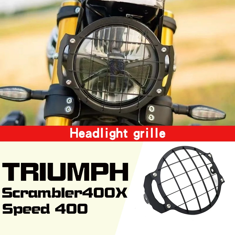 

Motorcycle headlight modification headlight mesh cover headlight protection suitable for Triumph Scrambler 400X Speed400