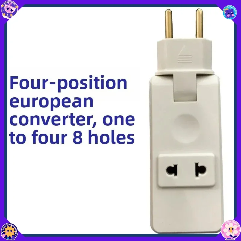 Space-Saving Flat-Plug Power Strip with Rotatable Outlets for behind Sofa Nightstand And Desk Organization
