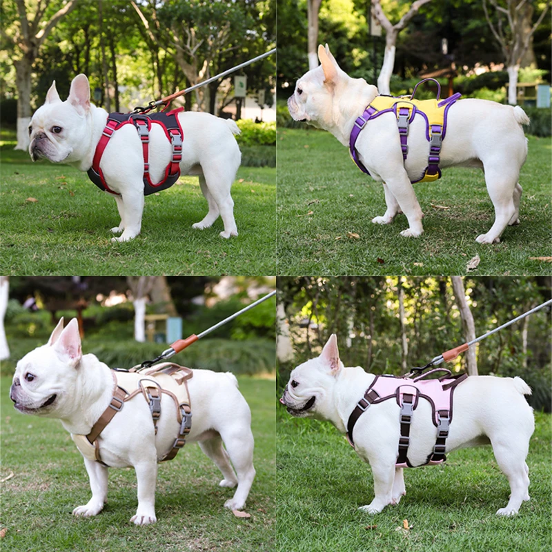 Dog Harness Adjustable Outdoor Training Walking Lead Leash For Small Large Dogs Vest Reflective Puppy Chest Strap French Bulldog