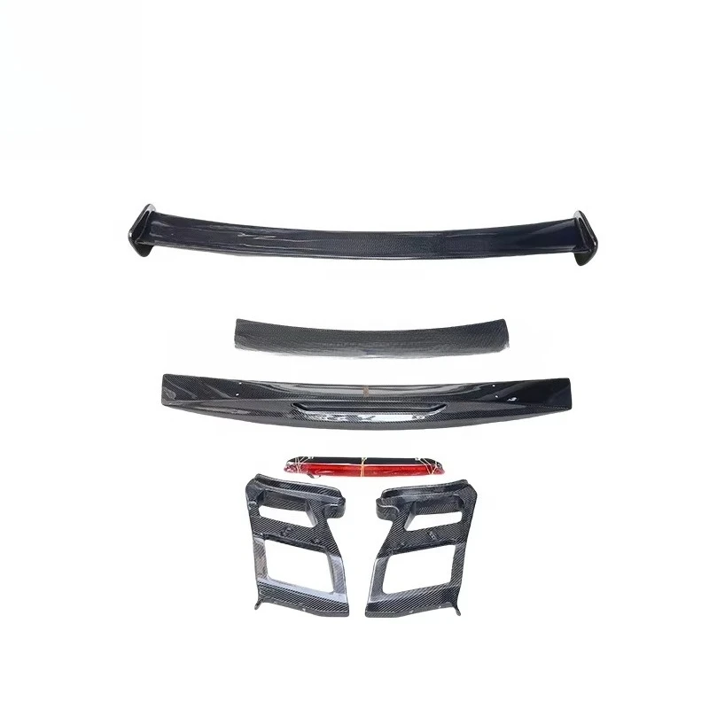 سبويلر خلفي من ألياف الكربون على طراز السلسلة السوداء لسيارة AMG GT #5