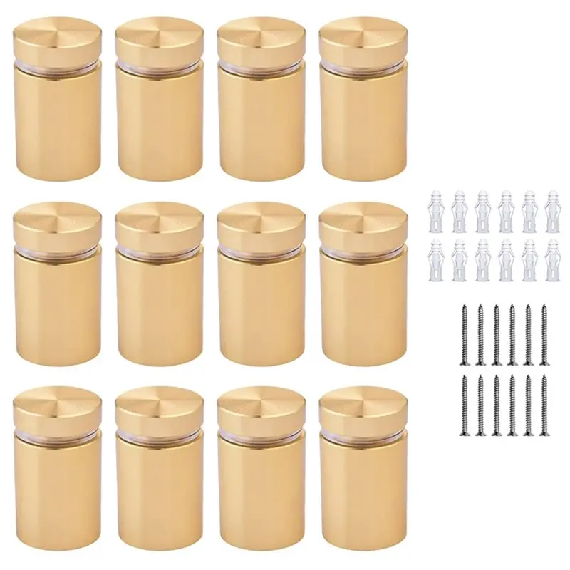 TKOH-12Pcs Of Bracket Screws,Wall Sign Mounting Hardware, Advertising Glass Bracket Nails,For Hanging Acrylic Photo Frames.