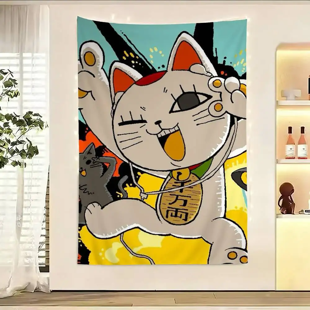 

Turbo Granny cat Flags Wall Hanging Background Art Banner for Bedroom Home Outdoor Decor