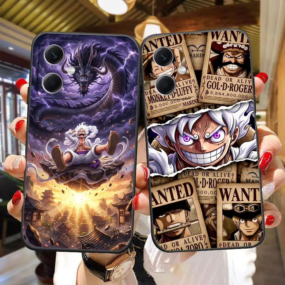 Чехол для телефона One Piece Luffy's Gear 5 для Redmi K60 K40 K30 15 15C 14C 13C 12C 12 10 10C 9T 9C 9A 9 8 8A A1 A2 A3 Pro