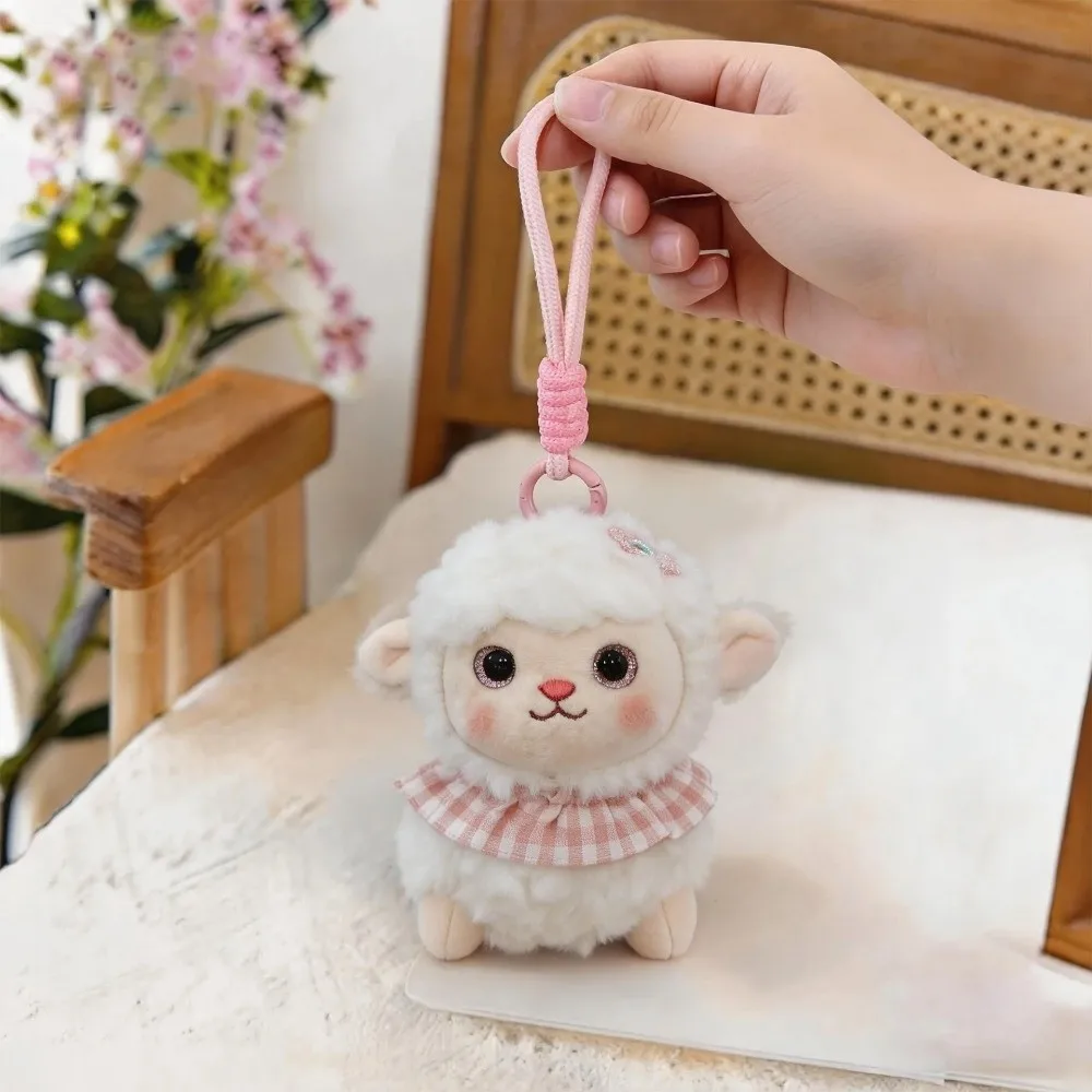 Unique Bag Hanging Sheep Keychain Lamb New Year Kawaii Sheep Decorations Ornaments Fluffy Lamb Pendant Bedroom Decor