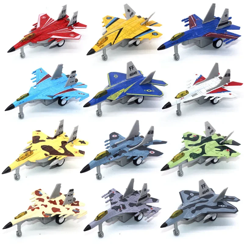 سبيكة مقاتلة طائرة نموذج J-15 J-20 F-15 F-22 MiG-29 SU-27 محاكاة دييكاست نموذج طائرة التراجع سلسلة لعبة أطفال هدية