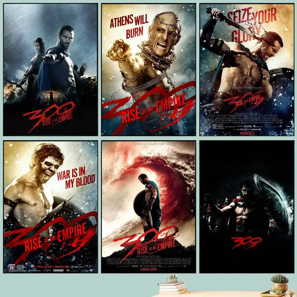 300 Rise Of An E-empire Movie Posters Living Room Bar Cafe Quality Canvas Vintage Style Comics Painting Art Home Wall Decor Pic