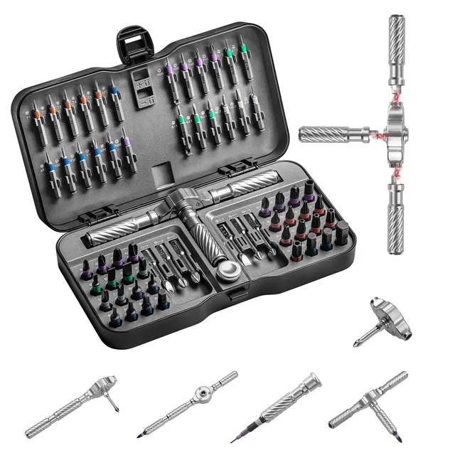 VMAN 66in1 Multifunction Ratchet Screwdriver Set Multi Magnetic Bits Mini Repair Tool Kit Household Tool For PC & Desk Etc. VMAN 66in1 Multifunction Ratchet Screwdriver Set Multi Magnetic Bits Mini Repair Tool Kit Household Tool For PC & Desk Etc.