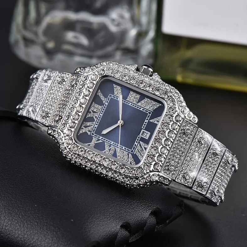 

Hot Selling Custom Classic Men's Quartz Watch Wholesale Fashion Diamond Wristwatch Iced Out Watch