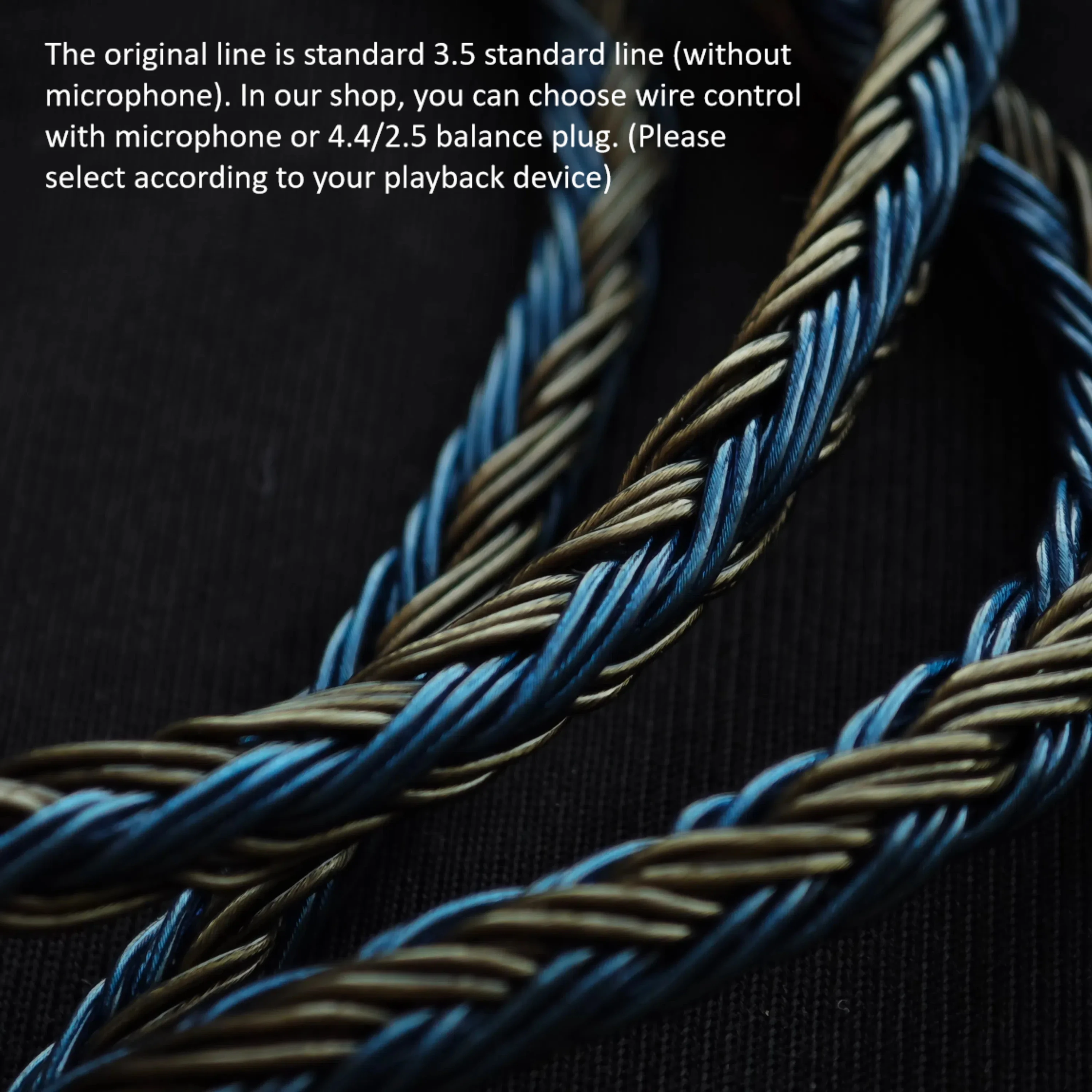 Compatible con cable de actualización de auriculares Final E4000, con micrófono, 24 núcleos, 4,4 mm equilibrado, OCC plateado, MMCX 2,5 3,5 4,4 mm