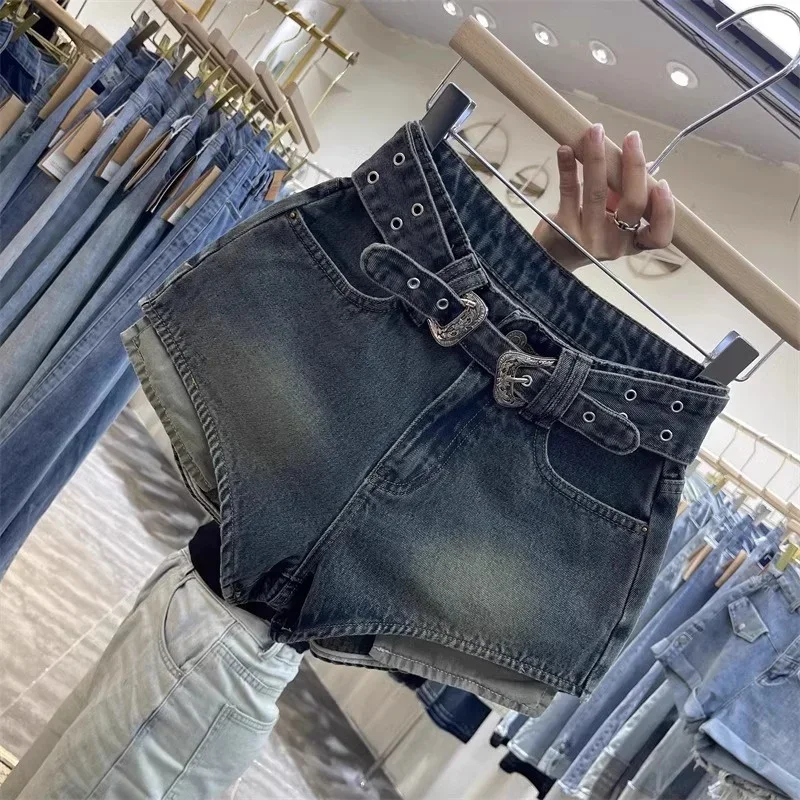 Hairy Edge Sexy Hot Girl Denim Shorts 2025 Summer New High Quality Women Jeans Mujer High Waist Legs Long Hot Pants