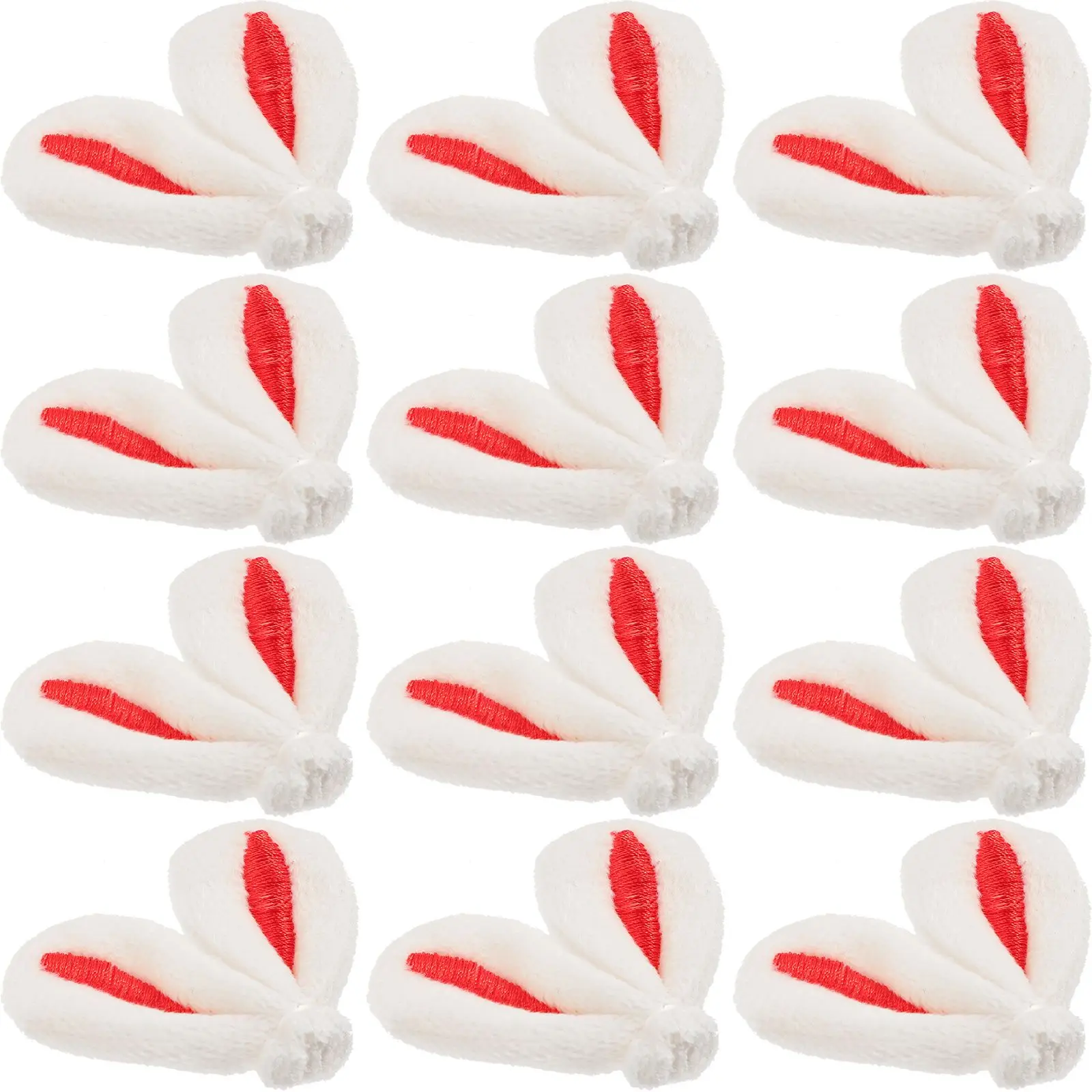 

20 Pcs Rabbit Ears Headwear Accessories Bunny Decor Hair Charm for DIY Women Pins Pet Unique Clip Clips Fabric