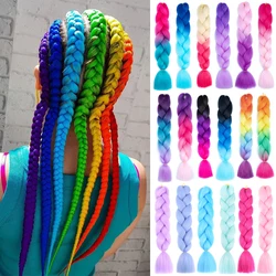 Yaki Jumbo Braid Hair Expression Hair Extensions For Crochet Twist Box Braids Synthetic Braiding Hair Extension Ombre Colored