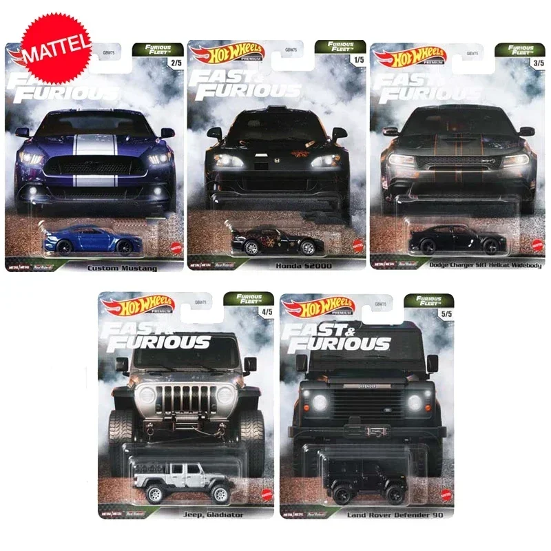 Original Hot Wheels Car 1:64 Diecast Premium Fast and Furious Dodge Charger Mustang Honda S2000 Toys for Boy Children Collection