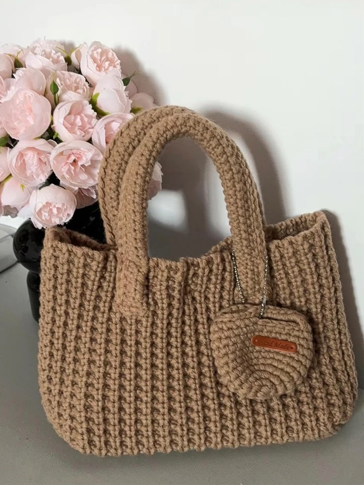 

New Autumn Winter Handmade Handbag Cute Small Tote Bag Luxury Ladies Bag