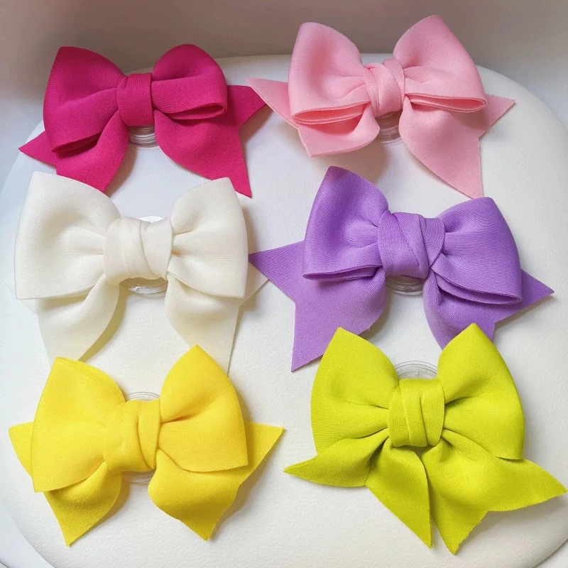 

Fashion Canvas Bow Phone Grip Tok Lovely Bowknot Solid Color Fingrer Ring Holder For iPhone Samsung Universal Support Bracket