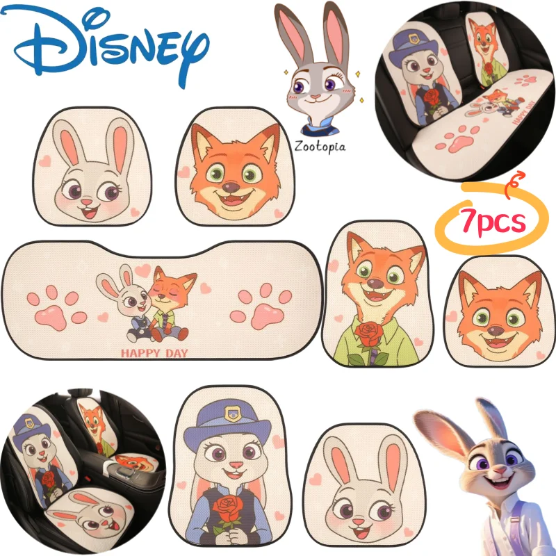 

Disney Zootopia Judy Hopps Nick Wilde car seat cushion creative high-quality cartoon car seat cooling breathable non-slip mat