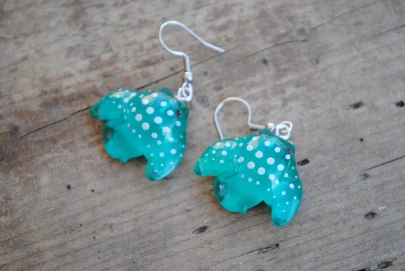 Manta sting ray earrings  cute kawaii earrings