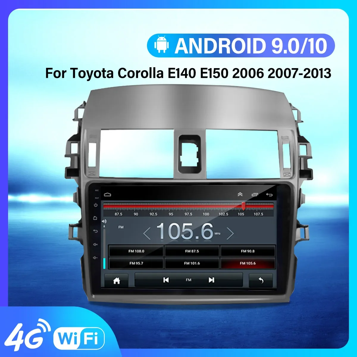 

Автомобильный радиоприемник Android 10 плеер для Toyota Corolla E140 E150 2006 2007-2013 мультимедийный видеопроигрыватель с 4G GPS-навигацией 2din