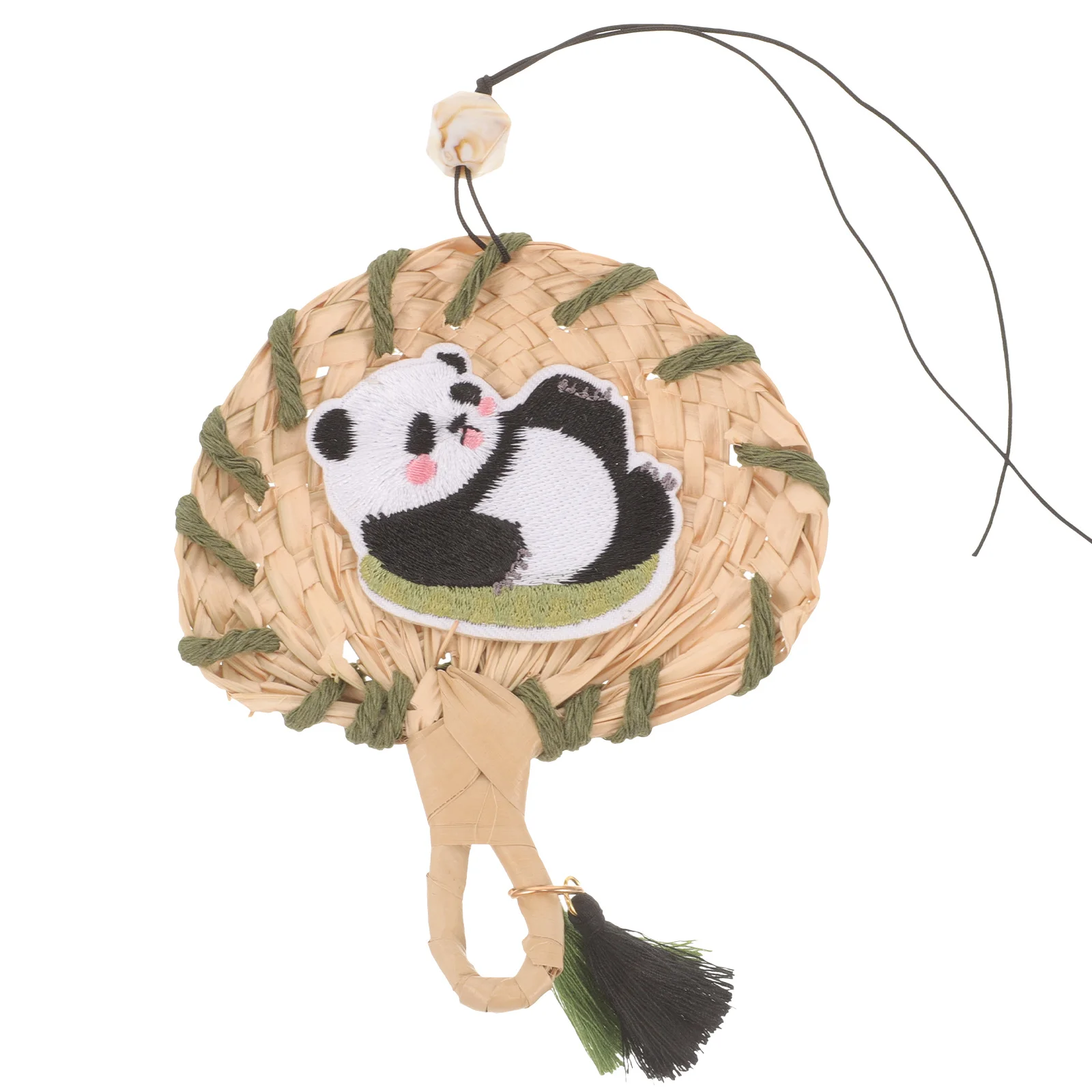 

Panda Car Hanging Ornament Solid Bamboo Material Fine Craftsmanship Rearview Mirror Pendant for Auto Interior Decoration