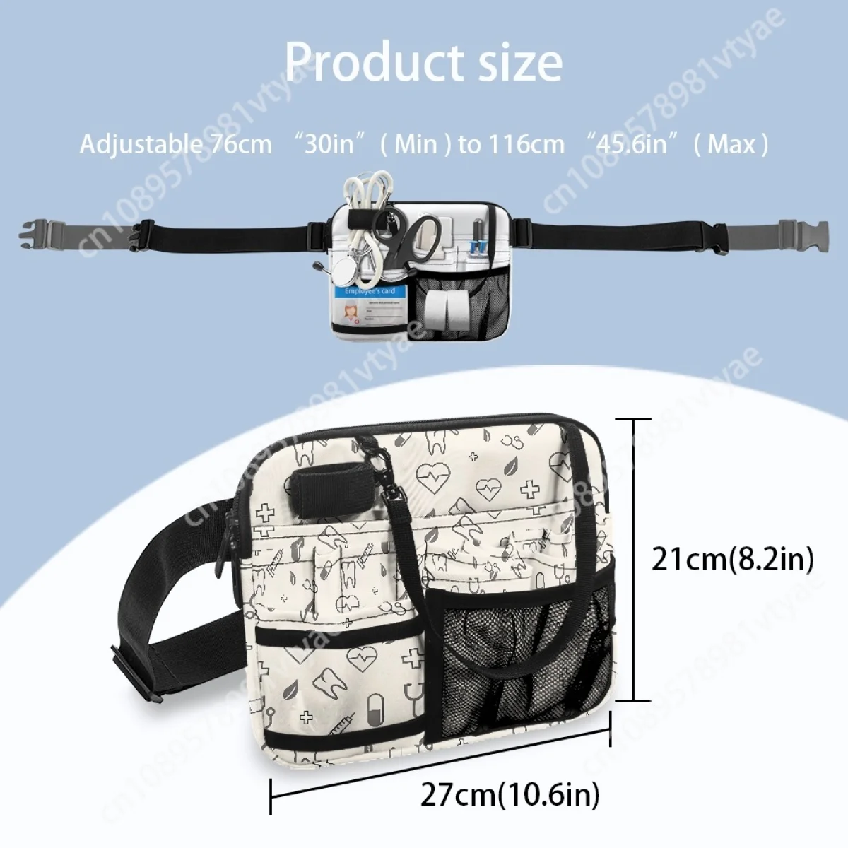 Organizer Pouch Nurse Fanny Pack Purse Nursing Waist Bag Tool Bag Storage Medical Supplies Adjustable Bum Bag Multi Compartment image 4