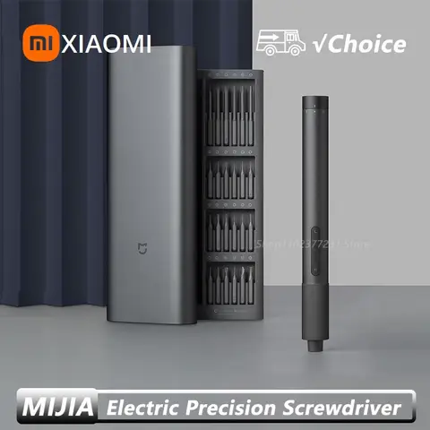 New Xiaomi Mijia Electric Precision Screwdriver Kit 2 Gear Torque Control 400 Screw 1 Type-C Rechargeable Magnetic Aluminum Case