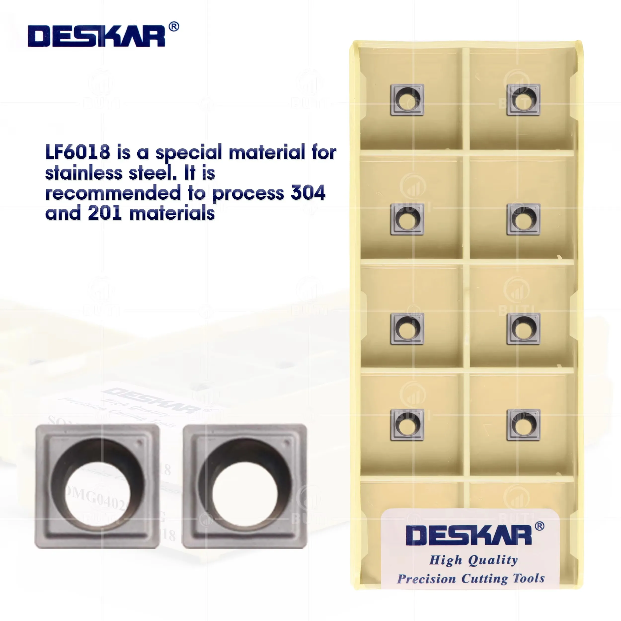 

DESKAR 100% Original SOMG04002-TG LF6018 Square U-drill Fast Drilling CNC Lathe Cutting Blades Stainless Steel Hard Alloy Blades