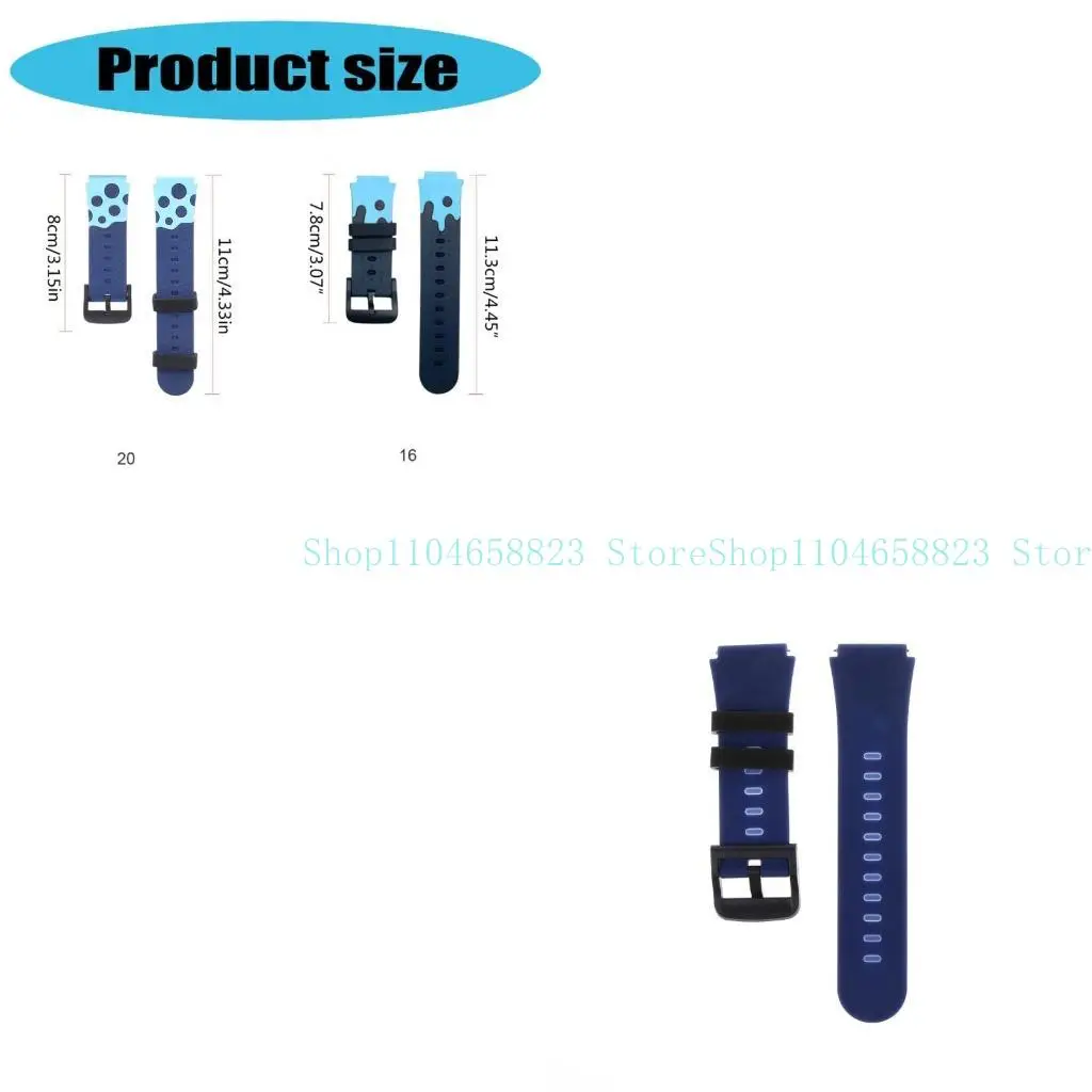 Practical Sport Watch Band for Child Phone Watch Waterproof and Adjustable Wristwatch Strap Silicone Belt for Kid