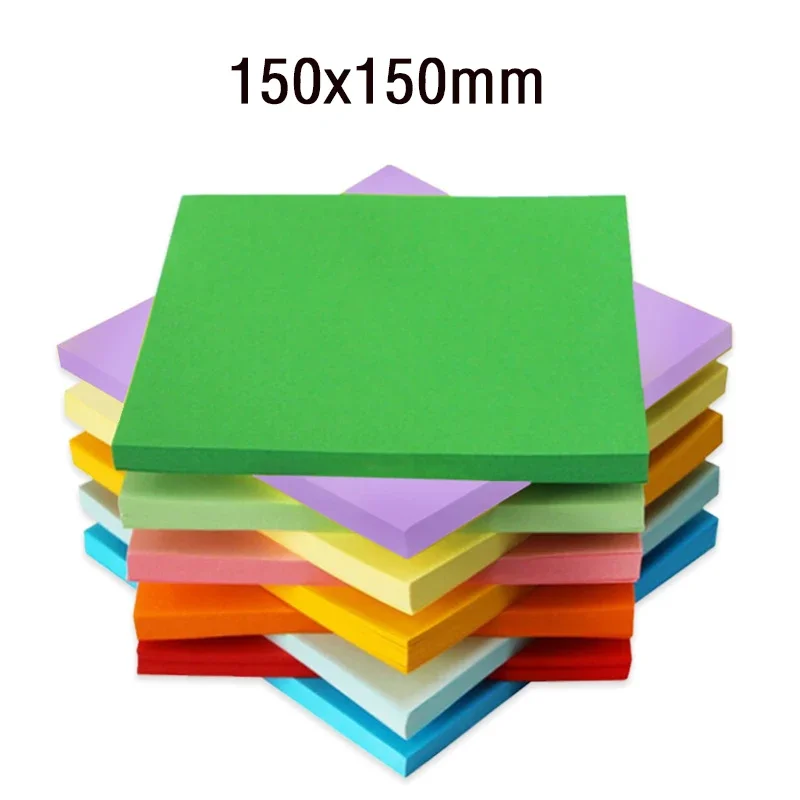 100 Sheets Origami Paper 150x150 mm Double Sided Color Origami Easy Fold Paper DIY Handmade Folding Paper For Kids Arts Crafts