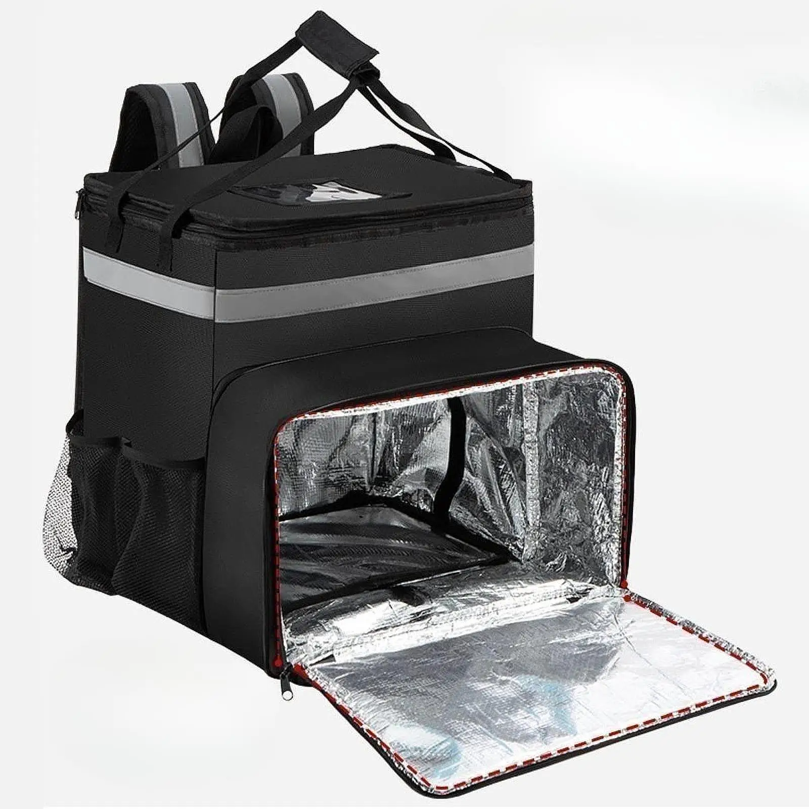 

Food Delivery Backpack Shoulders Bag Wearproof W/ Side Cup Holders Easy to Use