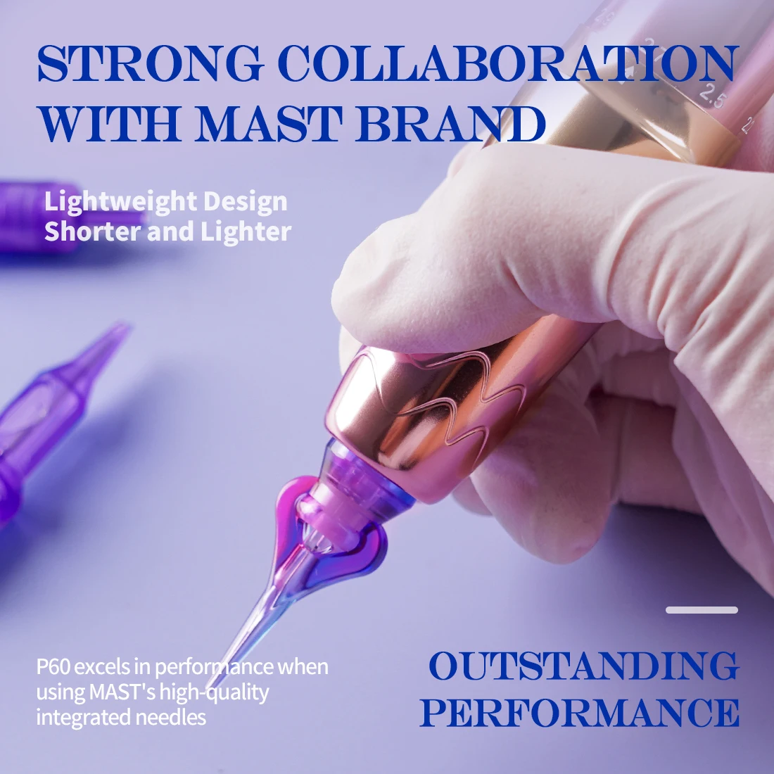 ماست P60 ماكينة قلم الوشم اللاسلكية 5 ضربات طول 2.2 ملم - 3.2 ملم تجميل دائم للفنانين المحترفين الحواجب كحل الشفاه #2