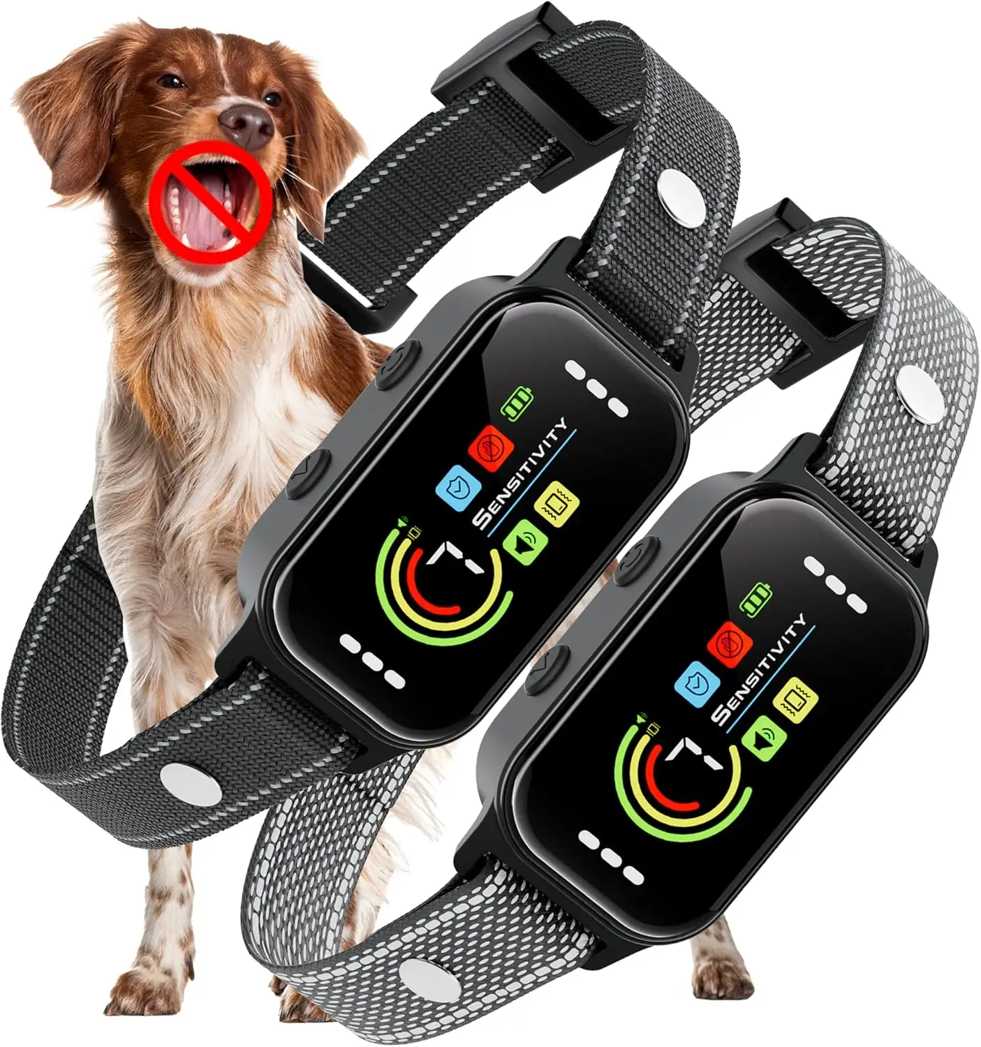 

Dog Bark Collar 2 Pack for Large Medium Small Dogs, Auto Training with 7 Sensitivity Levels and 5 Safety Modes