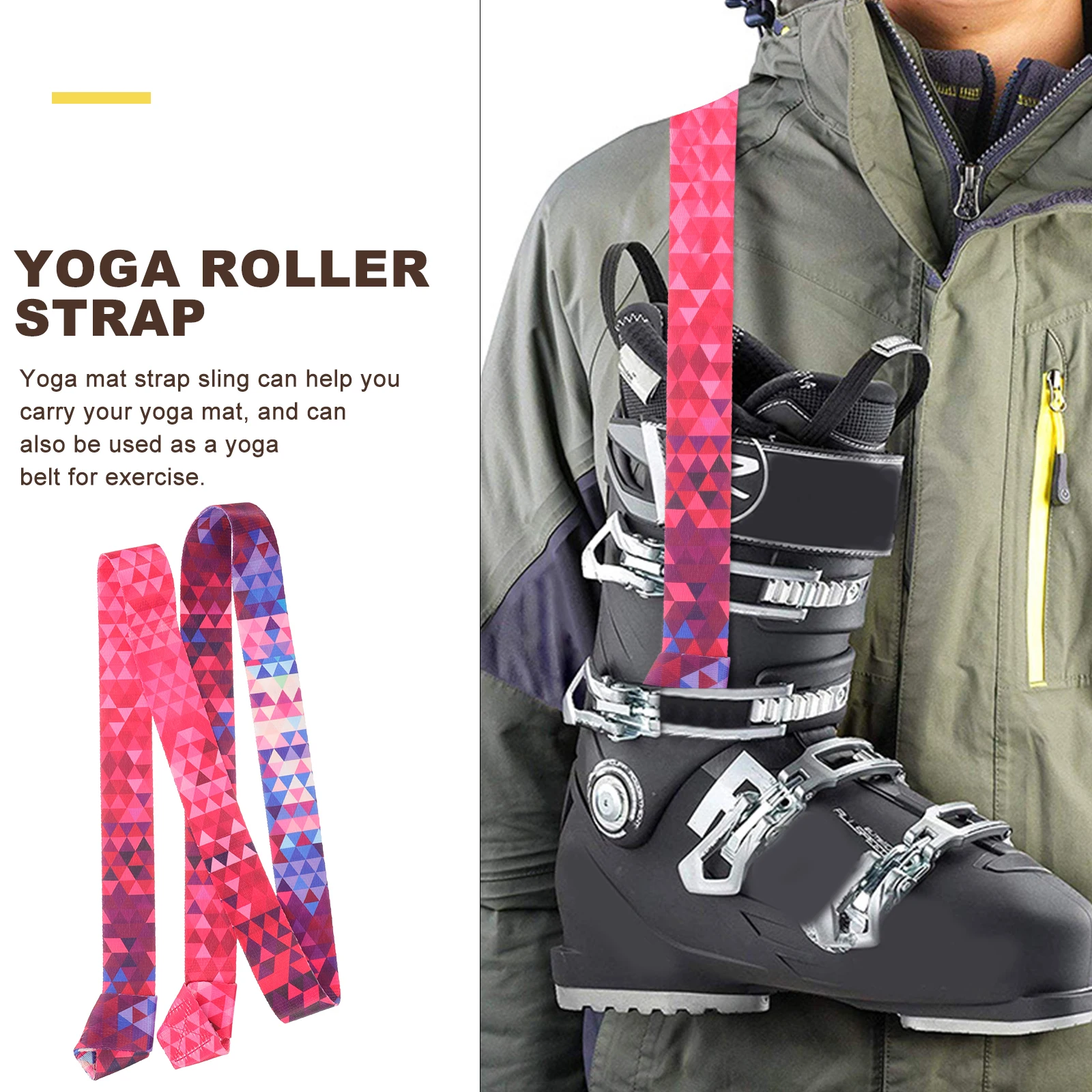 

Ice Skate Fixing Belt Yoga Mat Carrying Strap Roller Shoes Leash Professional Mats Holder Stretching Skates Shoulder
