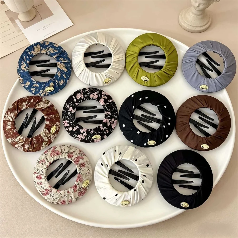 New Safe Flat Round Gripper Clip Cute Hair Claws Women Girls Hairpins Hairclip Barrettes Accessories Headdress Headwear Ornament