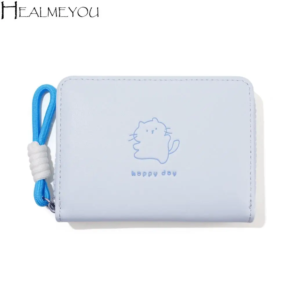 

Simple Kawaii Women Wallet Cartoon Bear Rabbit Cat Student Fold Card Holder Pu Leather Short Coin Purse Gifts
