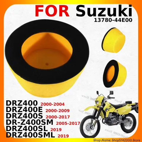 Воздушный фильтр DRZ400, элемент очистителя воздуха для Suzuki DRZ400 DRZ400E DRZ400S DR-Z400SM DRZ400SL DRZ400SML, OEM: 13780-44E00