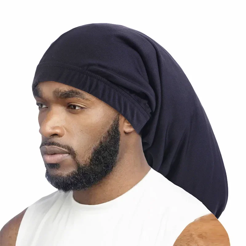 Bonnet élastique unisexe pour cheveux longs, chaussette, tresses dreadlock, chapeaux de sommeil, tête ronde, turban, bonnet de nuit, soin des