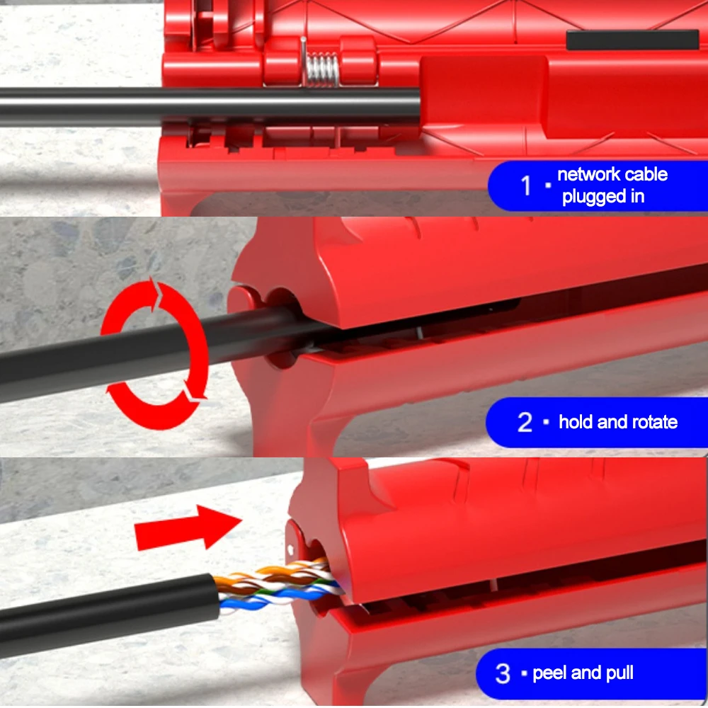 Multi-function Electric Wire Stripper Pen Cutter Rotary Coaxial Cutter Stripping Machine Pliers For Cable Puller Hand Tool