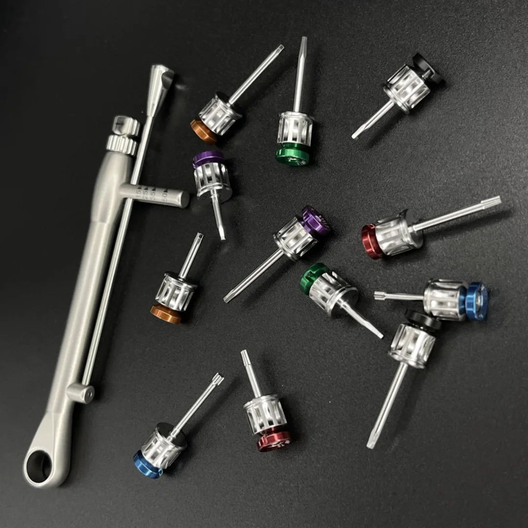 Dental Surgical Torque Wrench Screwdriver Implant Ratchet Set Suitable for Osstem Dentium ITI Nobel