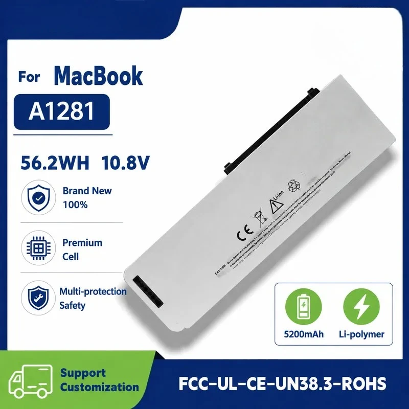Replacement Battery for Apple for MacBook Pro 15 Inch A1286 A1281 MB470 MB471 Laptop Battery