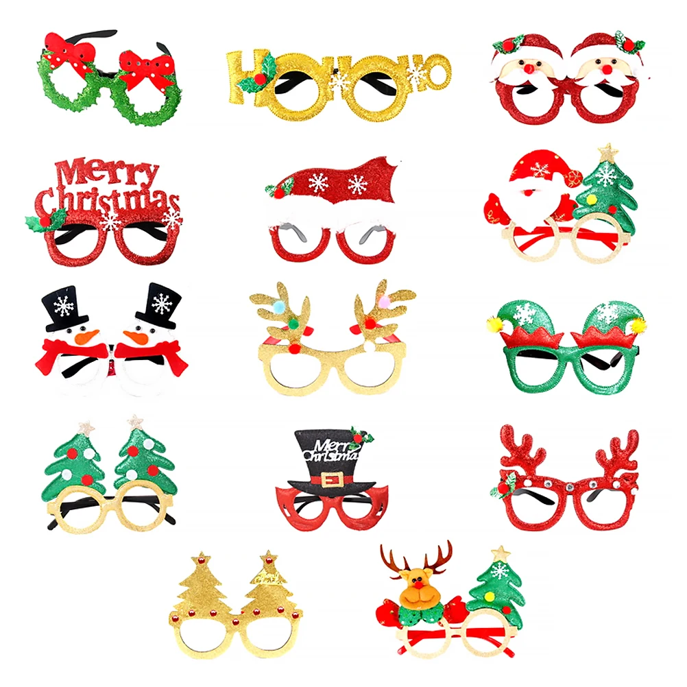 

14 Pcs Glasses Set Costume Eyewear Kids Gifts Party Glasses Masquerade Carnival Party Costume Eyewear Frames Props