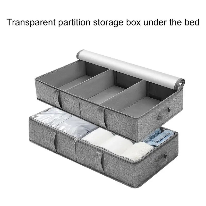 Storage Containers Under Bed Bedding Storage Bin Sturdy Under Bed Organizers High Capacity Storage Containers With 2 Adjustable