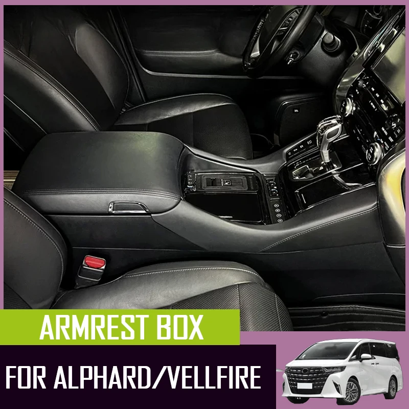 For Toyota Alphard /Vellfire 20/30 Series Armrest Boxes Central Armrest Box Refit Multifunctional Central Storage Compartment