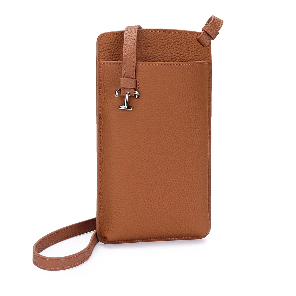 Genuine Leather Mobile Phone Wallets Cases Ladies' Mini Cellphone Pocket 2025 New Cowhide Crossbody Bags with Card Slots image 6