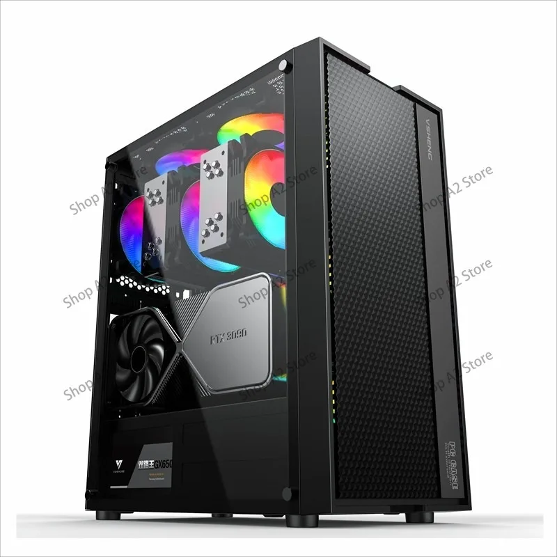 For X79/X58/X99 Dual Server E-ATX PC Case, Desktop Computer Chassis with RGB Back Cable Management