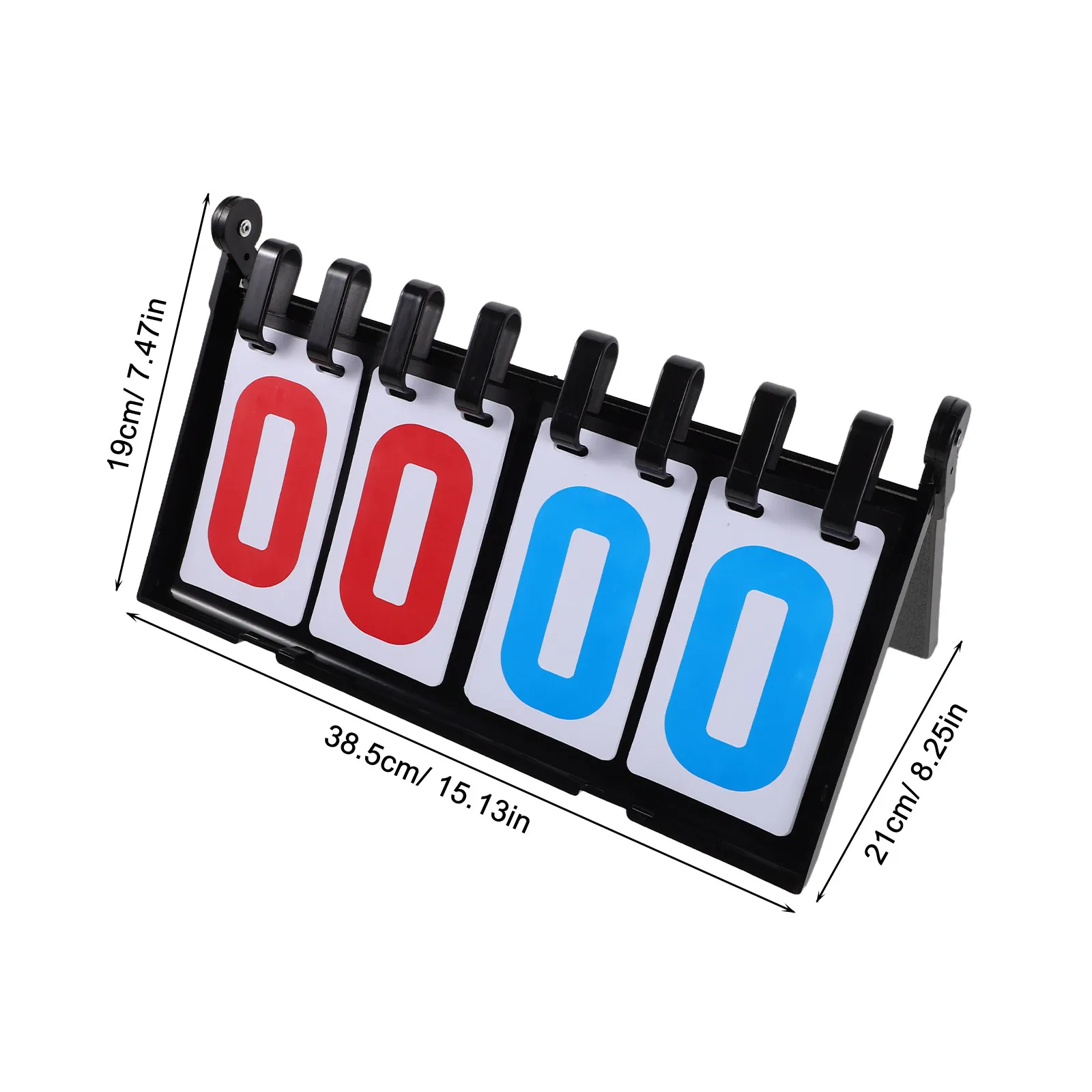 Tabletop Flip Scoreboard 4-Digit Clear Visible Display Sturdy Thick Plastic Portable Score Keeper for Basketball Volleyball
