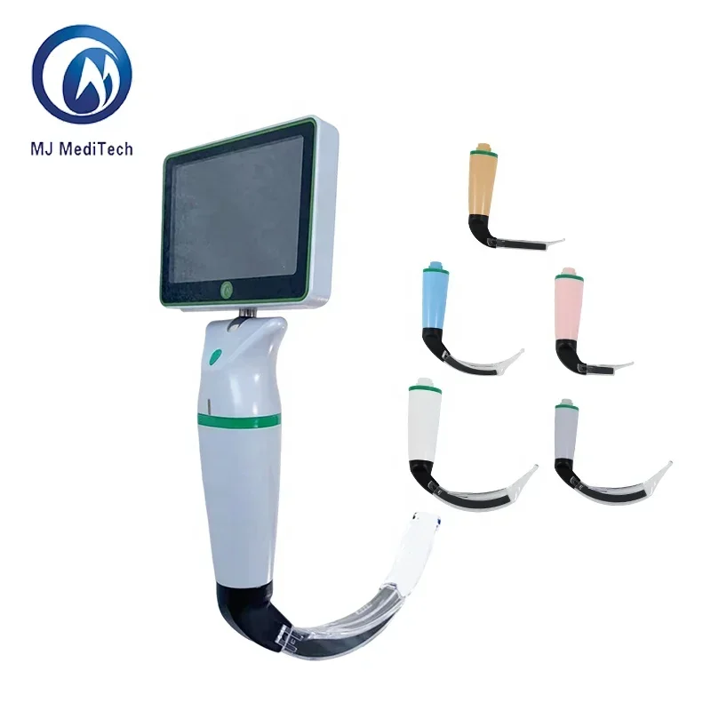 Hoge Resolutie Medische Instrumenten Draagbare Video Laryngoscoop Met 3 Inch Inch Monitor En Herbruikbare Bladen