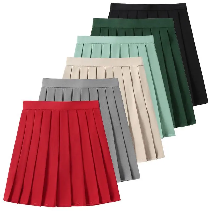 

Trendy Plus Size High Waist Skirt Women Summer Clothes Aline Harajuku Black Mini Pleated Skirts for Girl Uniform Vintage Skirts