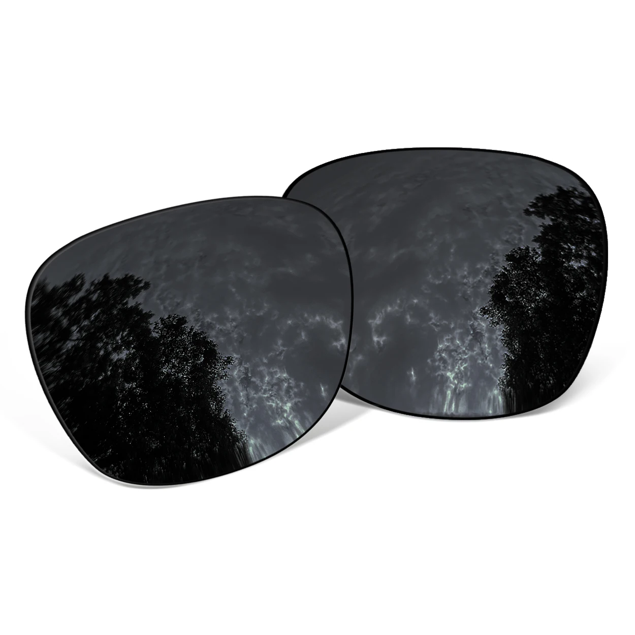 Lentes de repuesto de cromo negro para gafas de sol Oakley Holbrook OO9102 Asian Fit OO9244
